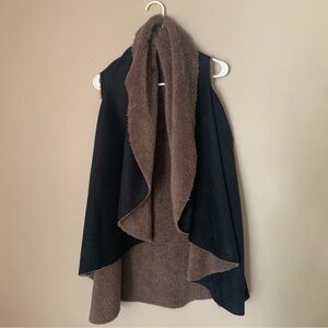 Steve Madden Black and Brown Reversible Vest